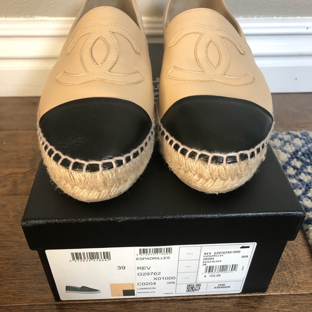 Chanel Espadrilles 39 Lambskin